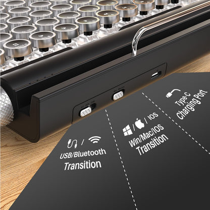 Taiahiro Retro Typewriter Bluetooth Mechanical Keyboard